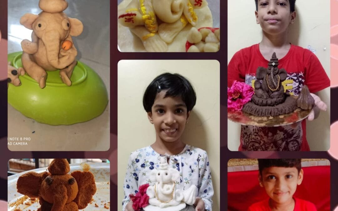 Eco-friendly Ganesh idol making activity